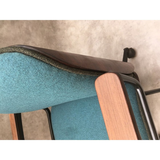 Image 1 of Chaise de bureau vintage en bois de rose et aluminium par Ico Parisi pour Mim Roma, Italie 1960