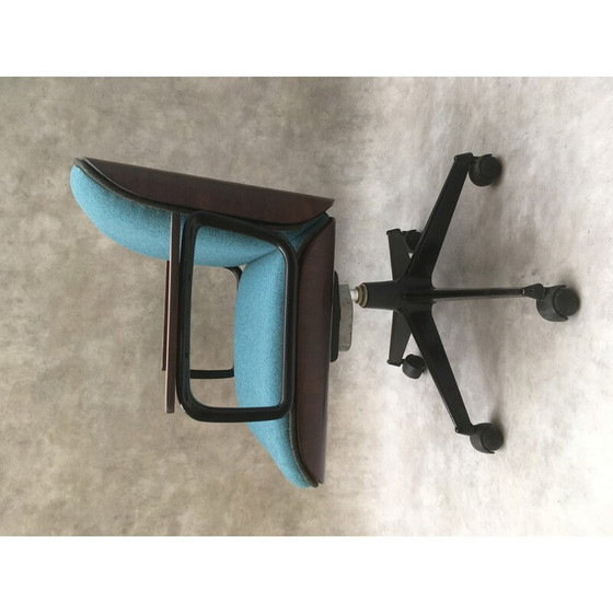 Image 1 of Chaise de bureau vintage en bois de rose et aluminium par Ico Parisi pour Mim Roma, Italie 1960