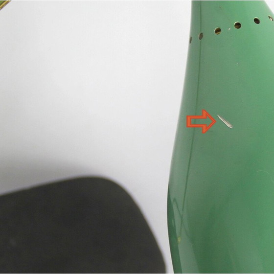 Image 1 of Lampe de table vintage en métal laqué et laiton par Stilnovo