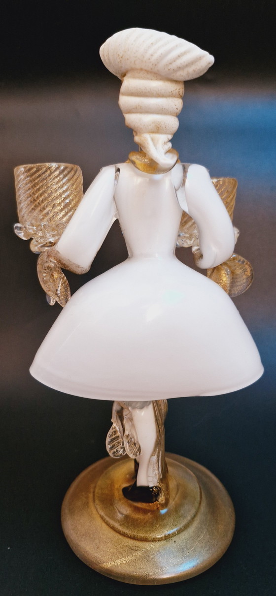 Image 1 of Ensemble de bougeoirs en verre de Murano des années 60 Sculptures