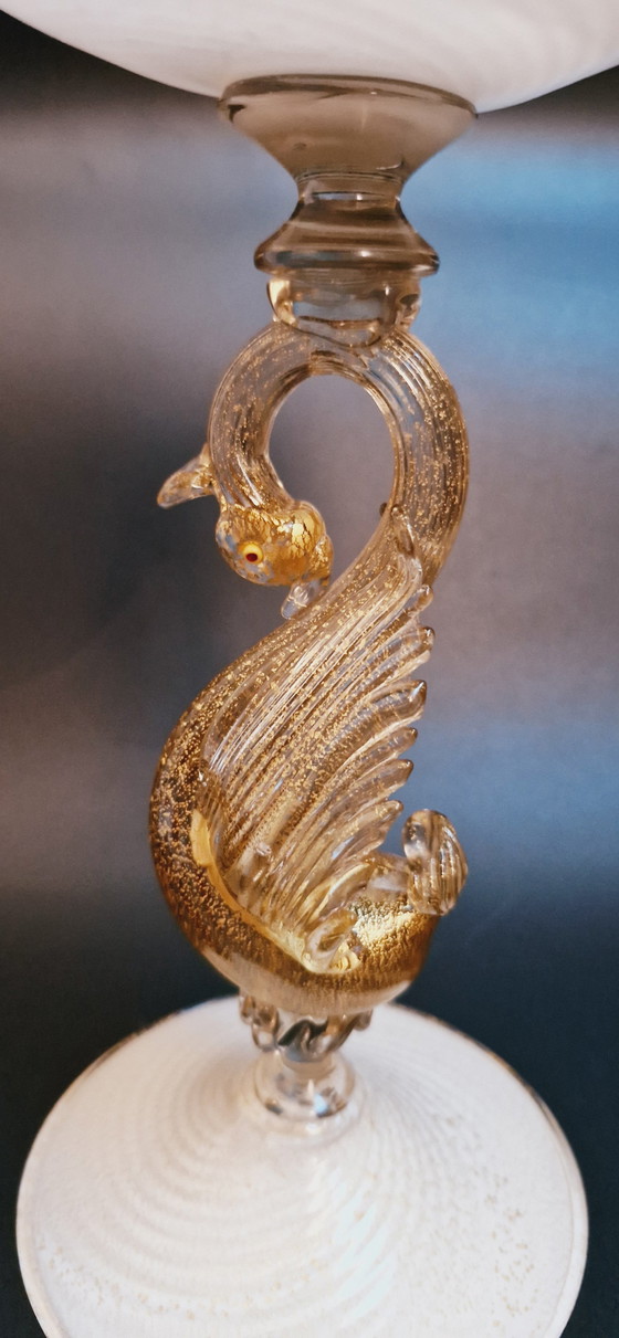 Image 1 of Ensemble de bougeoirs en verre de Murano des années 60 Sculptures