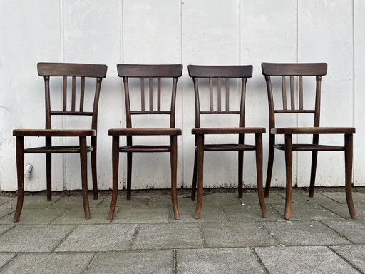 4X Thonet Chair 363 (siège à sangles)