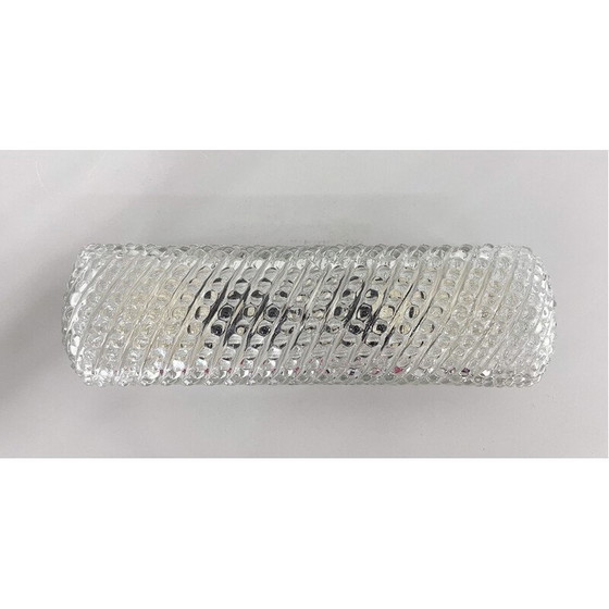 Image 1 of Plafonnier vintage en verre clair, Tchécoslovaquie 1970