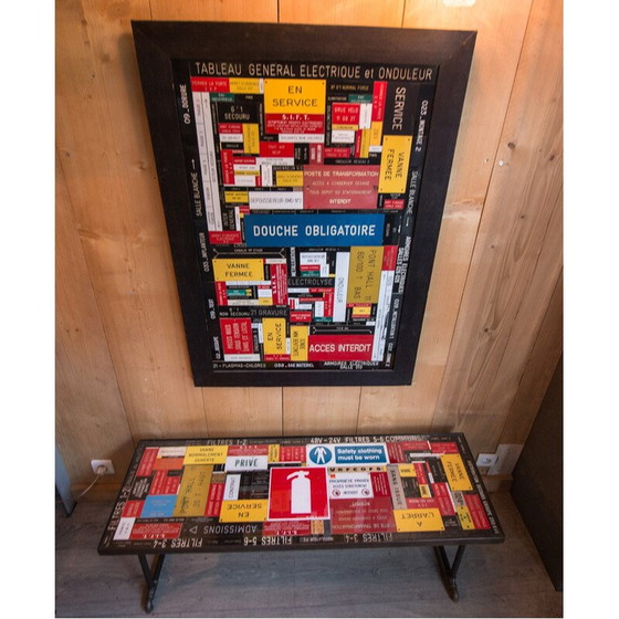 Image 1 of Table basse vintage en patchwork