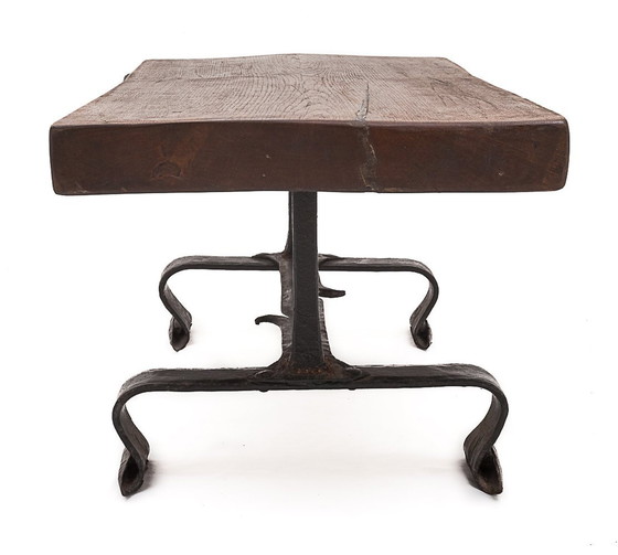 Image 1 of Table Basse Brutaliste En Orme Massif, 1950