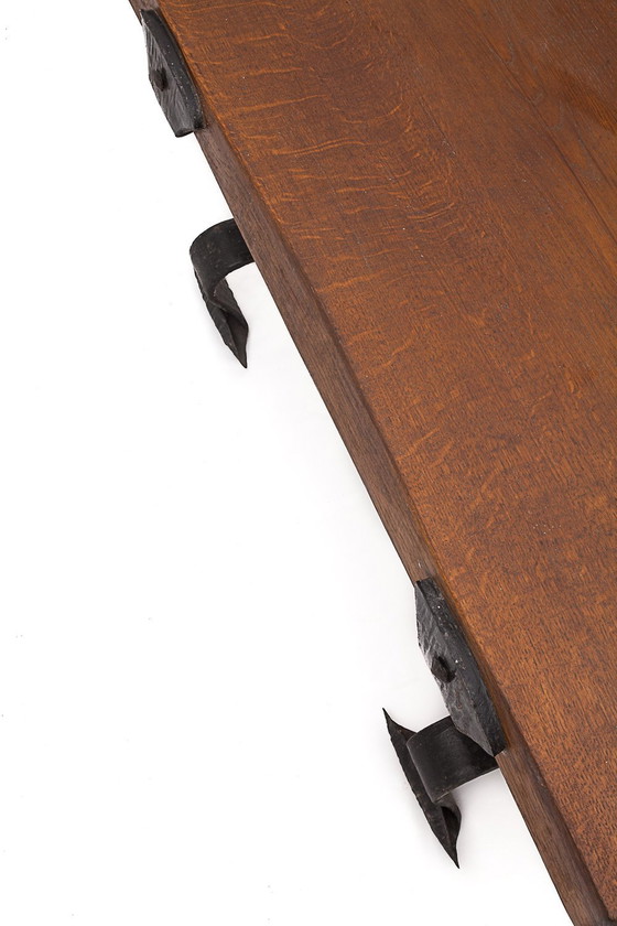 Image 1 of Table Basse Brutaliste En Orme Massif, 1950