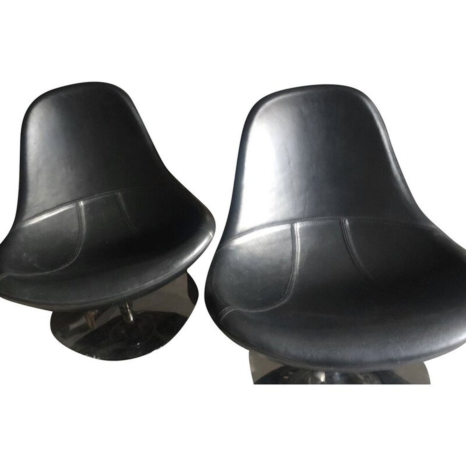 Lot De 2 Fauteuils IKEA TIRUP – Cuir Kavat Blanc – Très Bon état