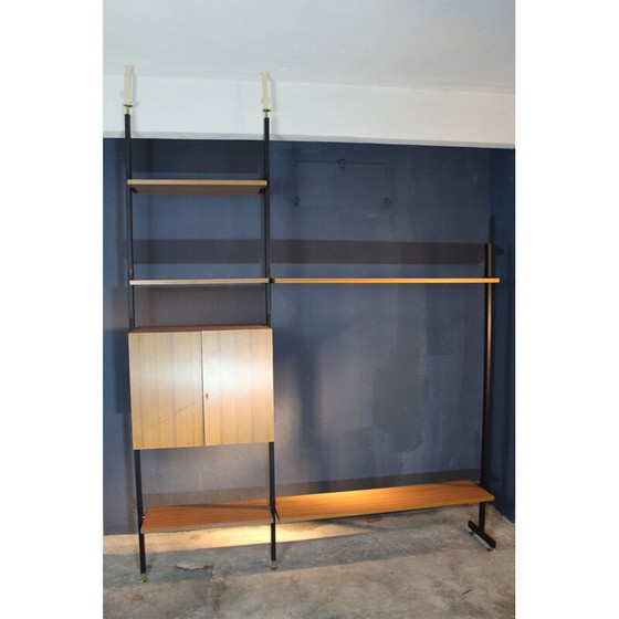 Image 1 of Bibliothèque vintage en fer forgé avec pieds en laiton, 1950