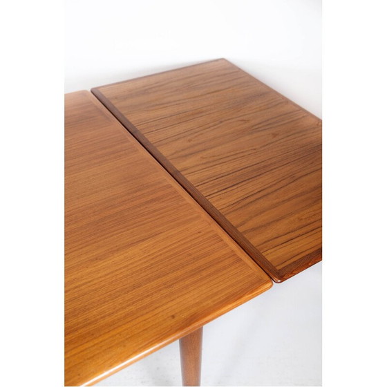 Image 1 of Table de salle à manger vintage danoise en teck avec rallonges, années 1960