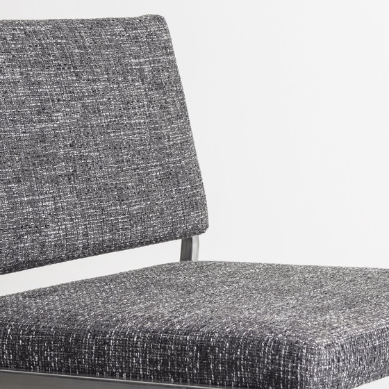 Image 1 of Paire De Fauteuils Vintage, En Métal Et Tissu, Entièrement Rénovés