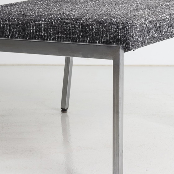 Image 1 of Paire De Fauteuils Vintage, En Métal Et Tissu, Entièrement Rénovés