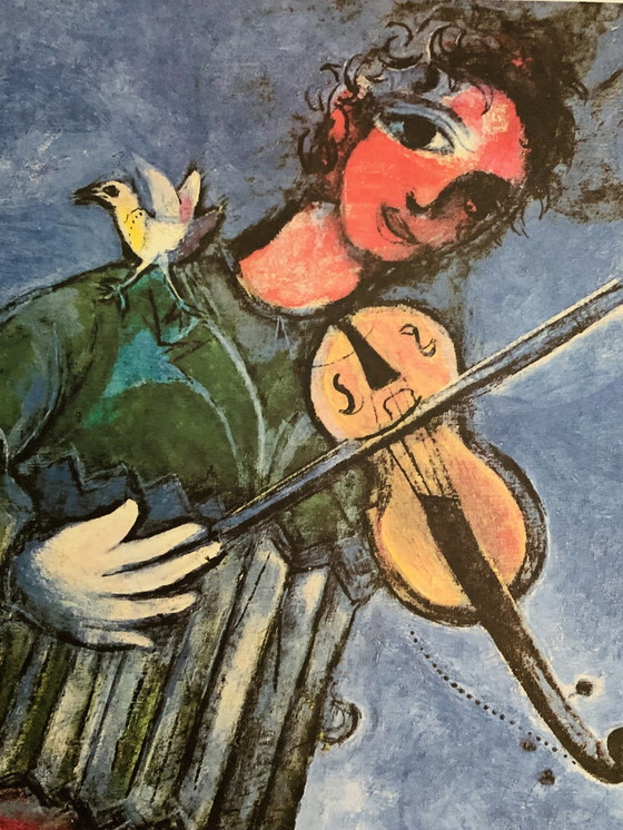 Image 1 of Marc Chagall : "Le violoniste bleu, 1947".