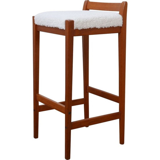 Tabouret de bar en teck du Mid Century, Suède années 1960