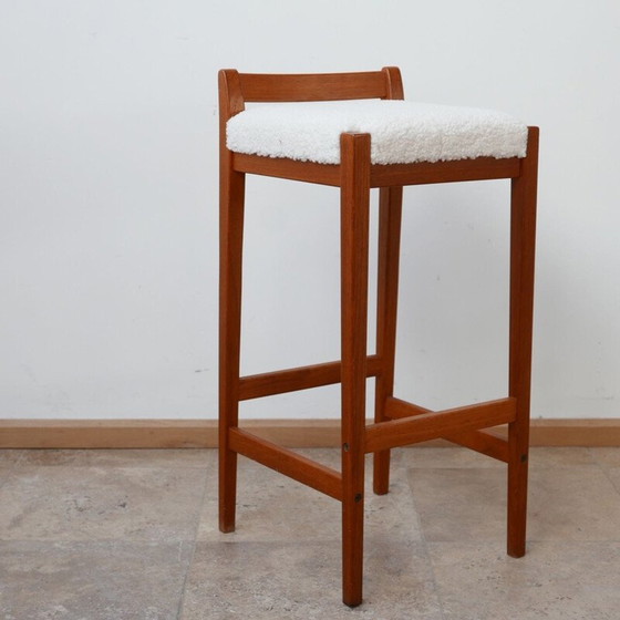 Image 1 of Tabouret de bar en teck du Mid Century, Suède années 1960