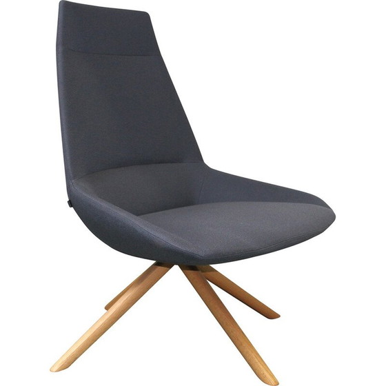 Image 1 of Fauteuil de bureau vintage Dunas XL en bois clair et tissu pour Inclass