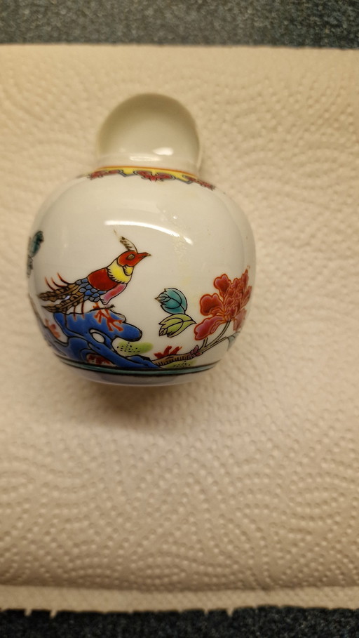 Ancien pot à gingembre chinois - peint avec un oiseau