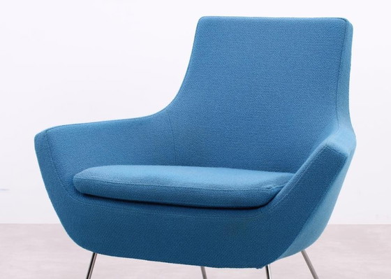 Image 1 of Swedese Happy Easy Fauteuil à dossier bas Bleu