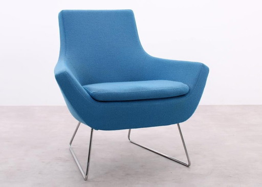 Swedese Happy Easy Fauteuil à dossier bas Bleu