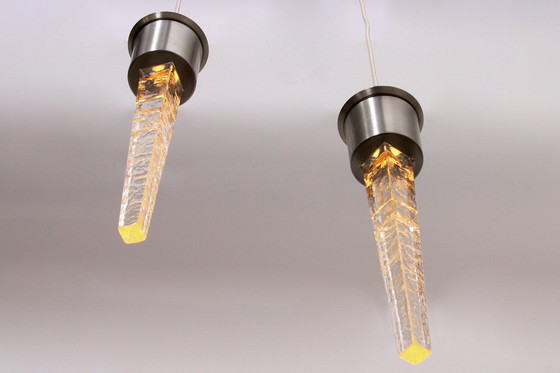 Image 1 of Orrefors "Istapper" Lampes suspendues Suède