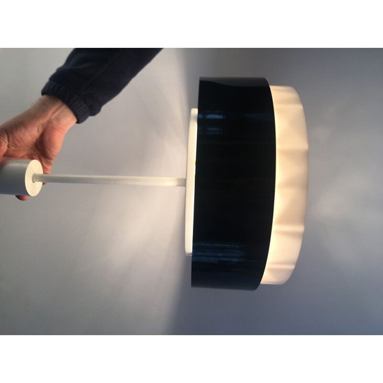 Image 1 of Lampe suspendue vintage en métal et plastique, 1950-1960