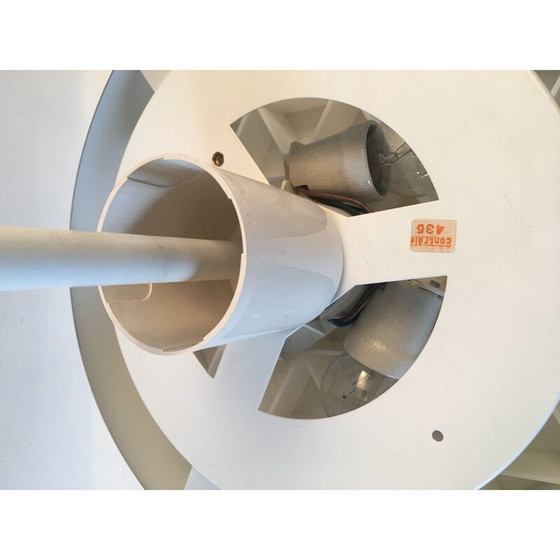 Image 1 of Lampe suspendue vintage en métal et plastique, 1950-1960