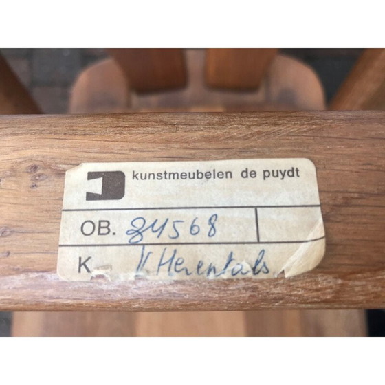 Image 1 of Ensemble de 6 chaises brutalistes vintage de la maison artisanale De Puydt, Belgique 1960