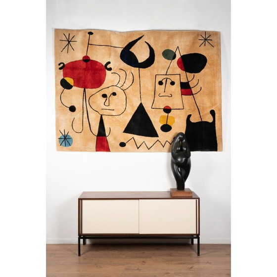 Image 1 of Tapis en laine vintage de Joan Miro