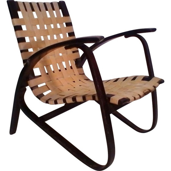 Image 1 of Fauteuil vintage en hêtre par Jan Vaněk - années 1930