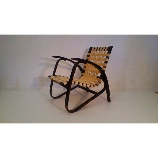 Fauteuil vintage en hêtre par Jan Vaněk - années 1930