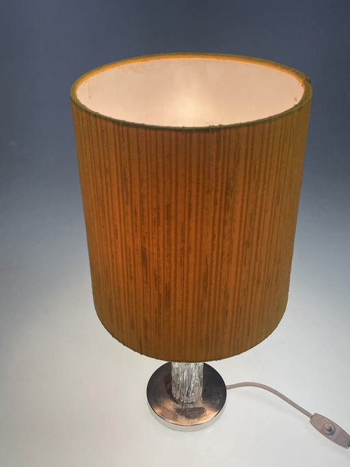 Lampe de table Kaiser Leuchten, base en verre glacé, années 1970