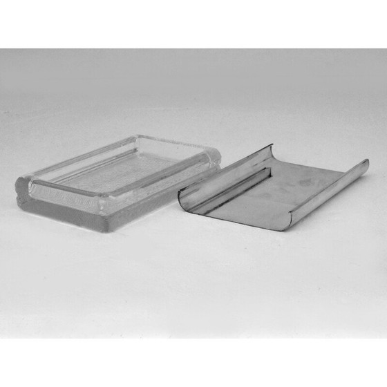 Image 1 of Boîte à cigares en verre vintage par Joe Colombo pour Arnolfo Di Cambio Italie, 1968