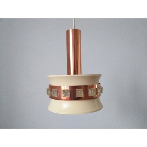 Image 1 of Ensemble de 3 lampes suspendues vintage, Suède 1960
