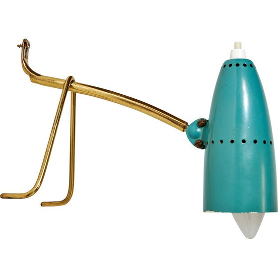 Image 1 of Lampe vintage en laiton et métal par Rupert Nikoll, Autriche 1950