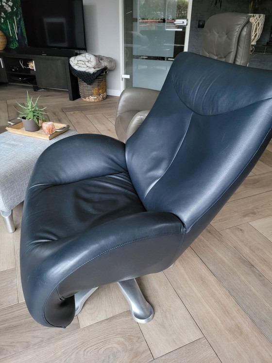 Image 1 of Fauteuil basculant en cuir Leolux