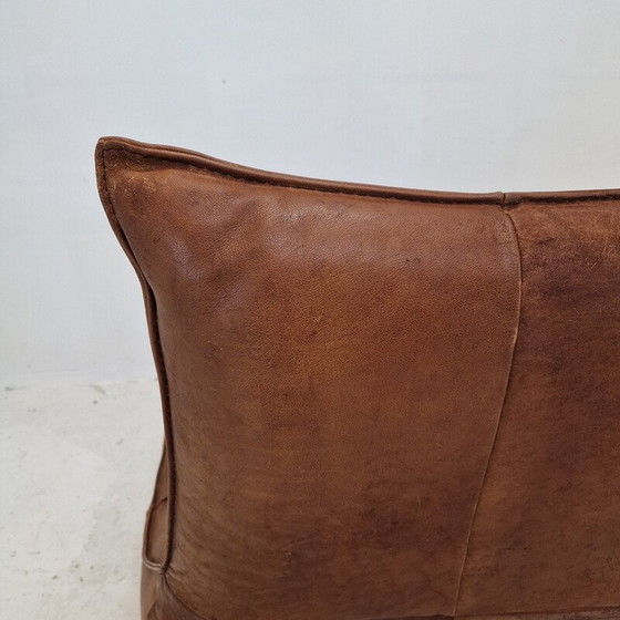 Image 1 of Canapé vintage 2 places "The Rock" en cuir marron par Gerard Van Den Berg pour Montis, 1970