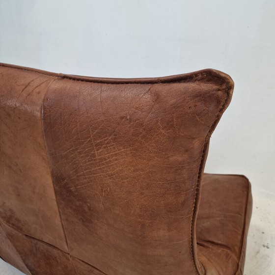 Image 1 of Canapé vintage 2 places "The Rock" en cuir marron par Gerard Van Den Berg pour Montis, 1970