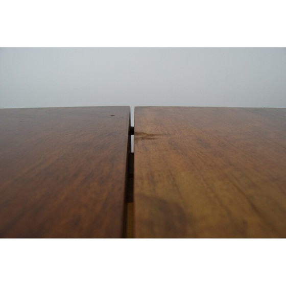 Image 1 of Table de salle à manger extensible Art déco vintage par Jindrich Halabala, Tchécoslovaquie années 1940