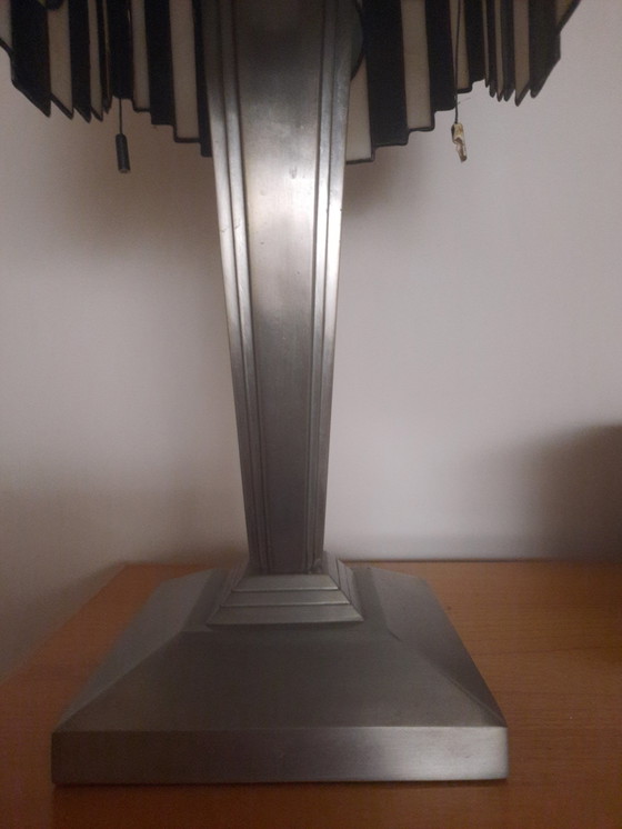 Image 1 of Lampe vintage taffet en verre