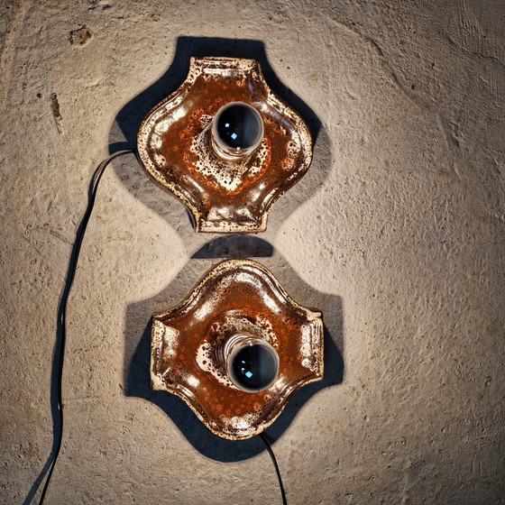 Image 1 of 2 Lampes murales ou de table uniques en céramique d'époque