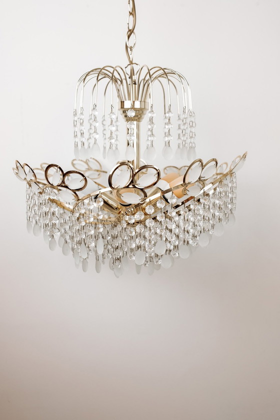 Image 1 of Lustre pendentif italien Vintage Teardrop Chandelier