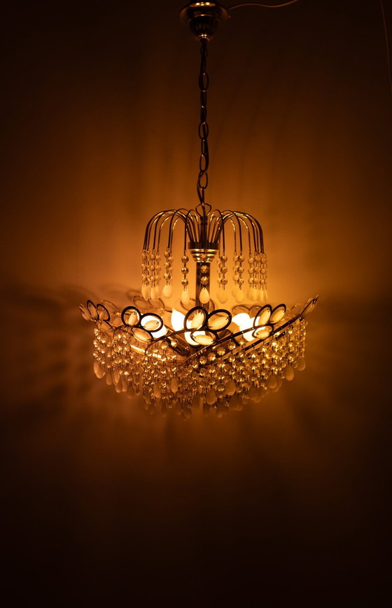 Image 1 of Lustre pendentif italien Vintage Teardrop Chandelier