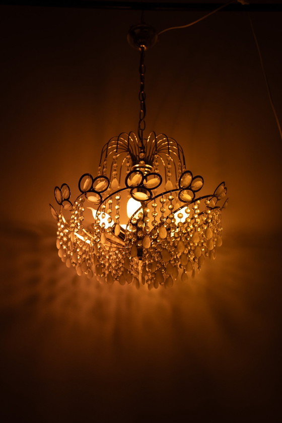 Image 1 of Lustre pendentif italien Vintage Teardrop Chandelier