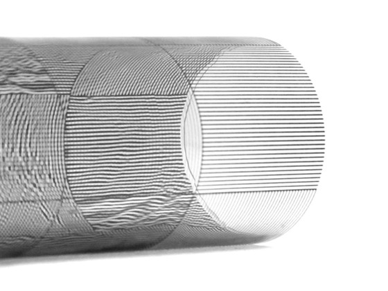 Image 1 of Vase Vintage • Verre Cinétique • Op Art • Sydney Cash • Moma • 1995