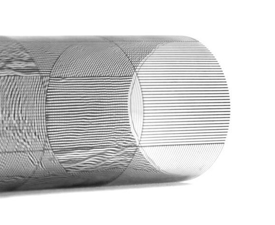 Image 1 of Vase Vintage • Verre Cinétique • Op Art • Sydney Cash • Moma • 1995