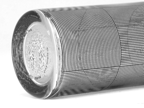 Image 1 of Vase Vintage • Verre Cinétique • Op Art • Sydney Cash • Moma • 1995