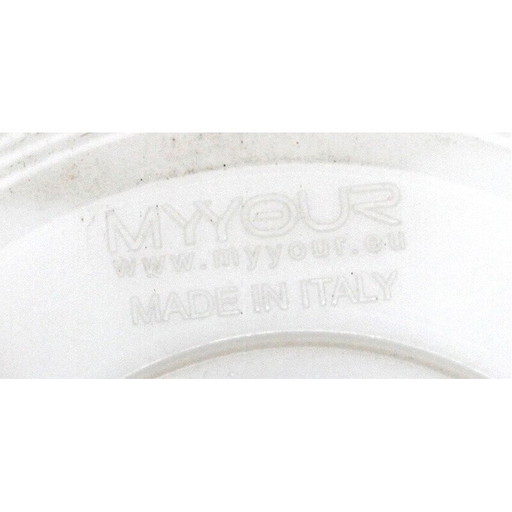 Pouf vintage Pandora en plastique blanc par Frederico Raverso pour Myyeur