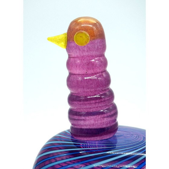 Image 1 of Paire de poules en verre vintage de Luciano Gaspari Salviati, 1970