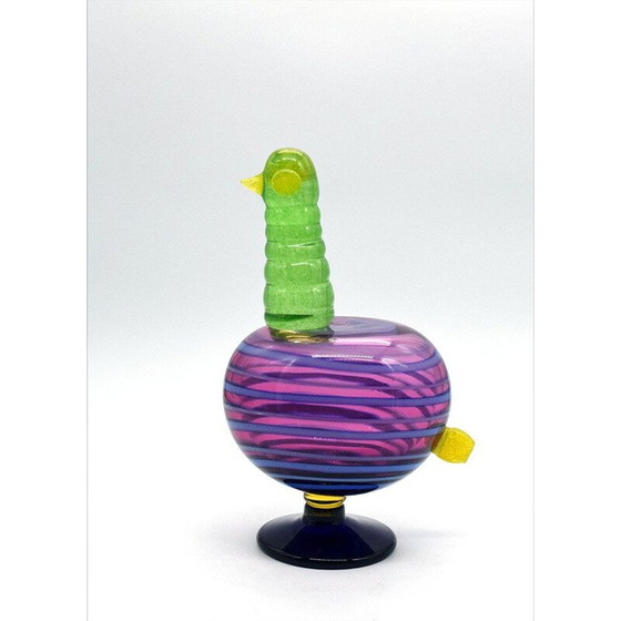 Image 1 of Paire de poules en verre vintage de Luciano Gaspari Salviati, 1970