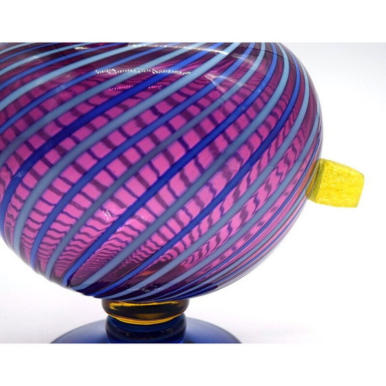 Image 1 of Paire de poules en verre vintage de Luciano Gaspari Salviati, 1970