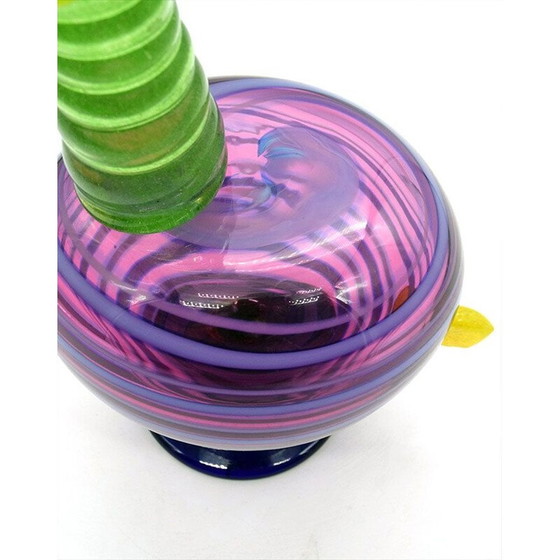 Image 1 of Paire de poules en verre vintage de Luciano Gaspari Salviati, 1970